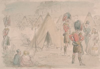 Highland Regiment i leiren av John Leech