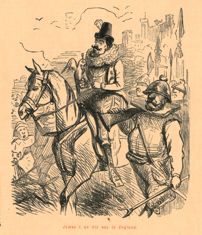 James I på vei til England, 1897. av John Leech