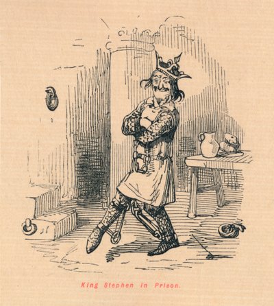 Kong Stephen i fengsel, c1860, c1860 av John Leech