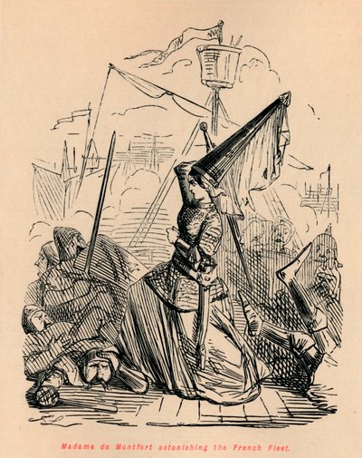 Madame de Montfort forbløffet den franske flåten, c1860, c1860 av John Leech