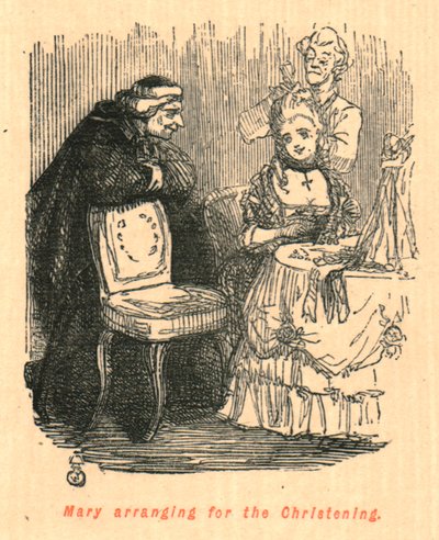 Mary arrangerer dåp, 1897. av John Leech