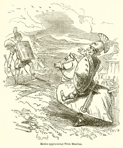 Metius skjerpende Titus Manlius av John Leech