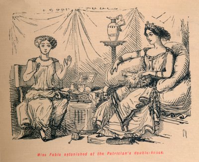 Frøken Fabia overrasket over patriciernes dobbeltslag, 1852 av John Leech