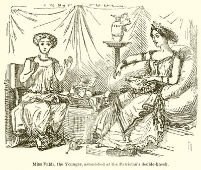Frøken Fabia, den yngre, overrasket over patricierens dobbeltslag av John Leech