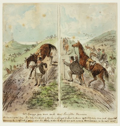 Mr. Briggs går ut med Brighton Harriers av John Leech
