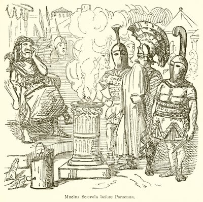 Mucius Scaevola før Porsenna av John Leech