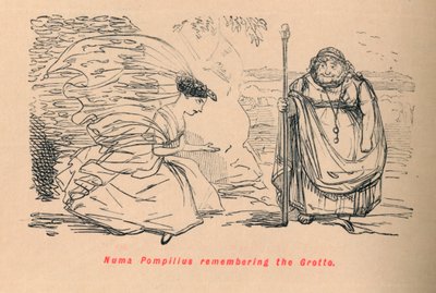 Numa Pompilius minnes grotten, 1852 av John Leech