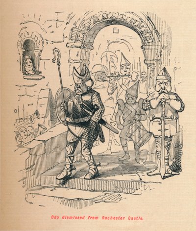 Odo avskjediget fra Rochester Castle, c1860, c1860 av John Leech