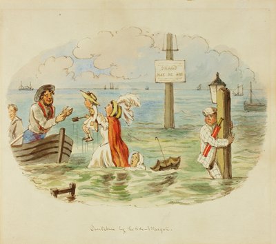Overkjørt av Tide-Margate av John Leech