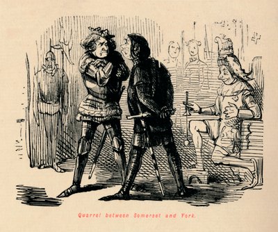 Krangel mellom Somerset og York, av John Leech
