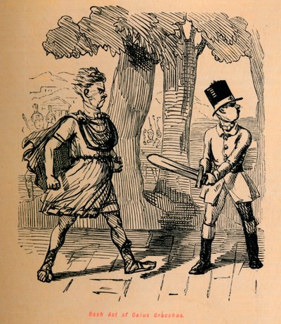 Utslett Act av Gaius Gracchus, 1852 av John Leech