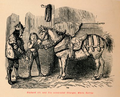 Richard III. og hans berømte Charger, White Surrey, av John Leech