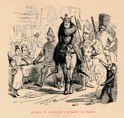 Richard II. førte en fange til Chester, c1860, c1860 av John Leech