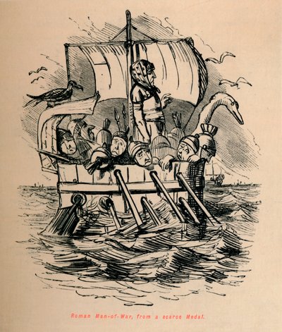 Roman Man-of-War, fra en knapp medalje, 1852 av John Leech
