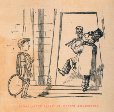 Romersk ungdom forferdet over moderne fornøyelser, 1852 av John Leech