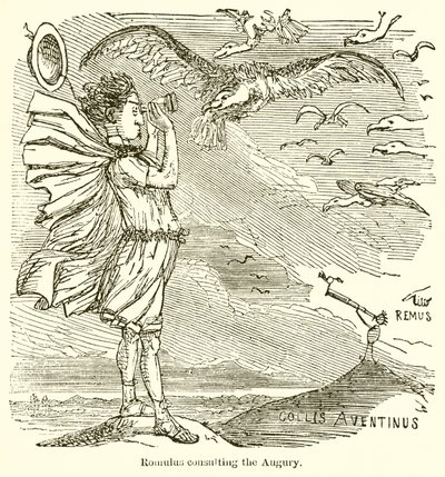 Romulus Consulting the Augury av John Leech