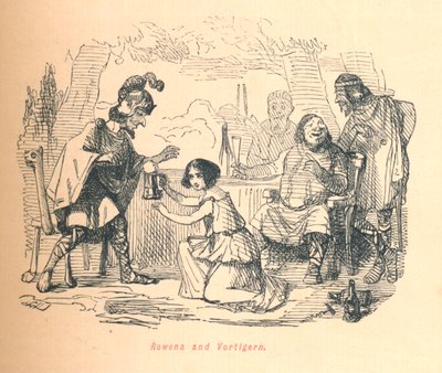 Rowena og Vortigern, c1860, c1860. av John Leech