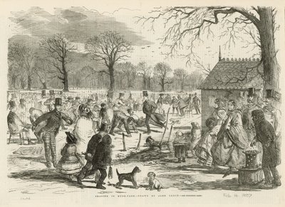 Skating i Hyde Park av John Leech