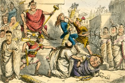 Tarquinius Superbus gjør seg selv til konge av John Leech