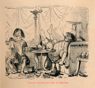 Terence leste hans Play to Caecilius, 1852 av John Leech