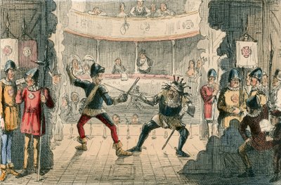 Slaget ved Bosworth, en scene i historiens store drama av John Leech