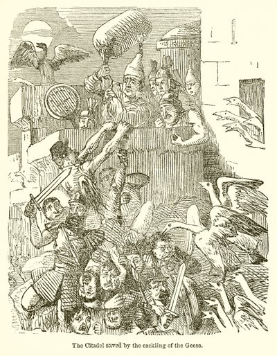 Citadellet reddet av gjessenes kakling av John Leech
