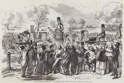 Demonstrasjonen i Hyde-Park av John Leech