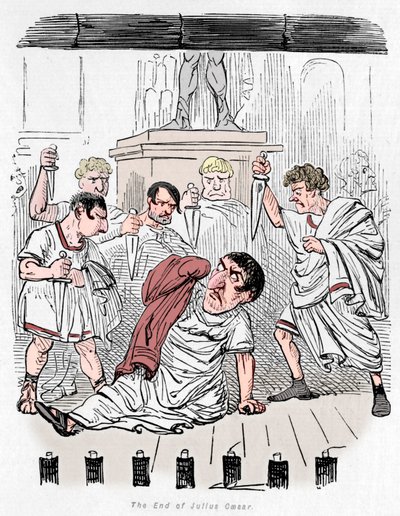 Slutten på Julius Cæsar, 1852 av John Leech