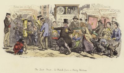 The Quiet Street, en skisse fra et studievindu av John Leech