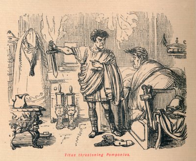 truende Titus Pomponius, 1852 av John Leech