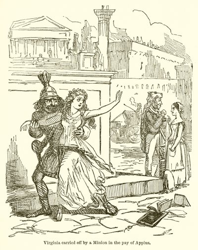 Virginia båret av en Minion i Pay of Appius av John Leech