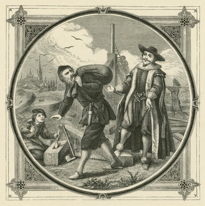 En hel mølle for å male en hakk mais (gravering) av John Leighton