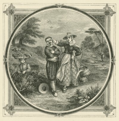 Ingen kan elske thetis og galatea på samme tid (gravering) av John Leighton