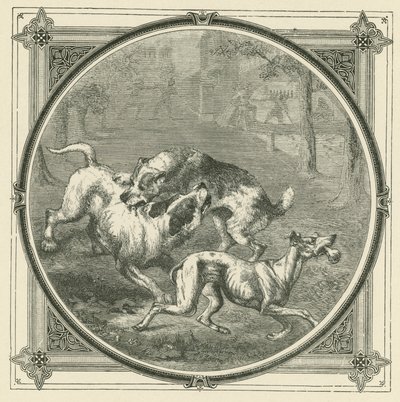 Hundene og beinet (gravering) av John Leighton