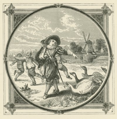 Gåsen hveser godt, men den biter ikke (gravering) av John Leighton