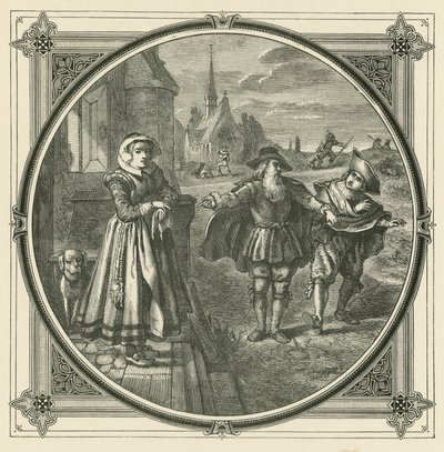Med uvillige hunder er det vanskelig å fange harer (gravering) av John Leighton