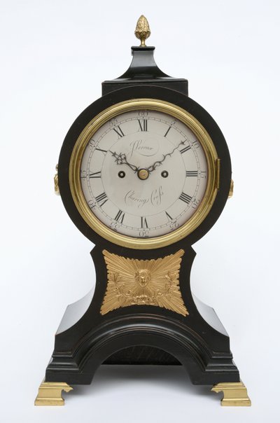 Ballongklokke, ca. 1760 (messing og ebonisert frukttre) av John Leroux