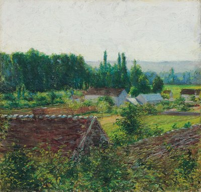 Våningshus i Giverny, ca. 1890 av John Leslie Breck