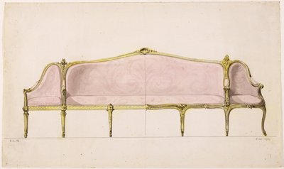 Design for en sofa av John Linnell
