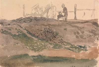 Figurer på en bank, Kensington grusgraver av John Linnell
