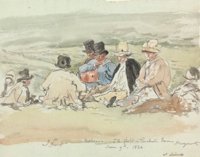 Slåmaskiner i marken i Porchester Terrace, Bayswater, 9. juni 1830 av John Linnell