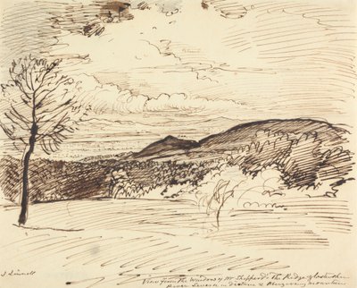 Utsikt fra Mr. Sheppard's Window, The Ridge, Gloucestershire av John Linnell