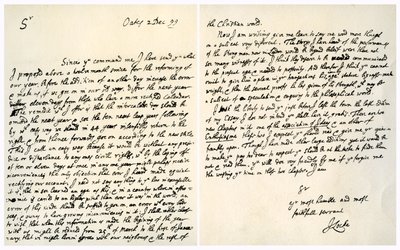 Brev fra John Locke til Hans Sloane, 2. desember 1699. av John Locke