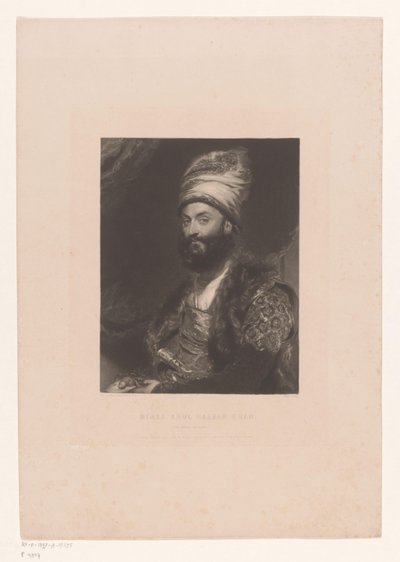 Portrett av Mirza Abolhassan Khan Ilchi Mirza Abul Hassan Khan / (Den persiske ambassadøren) (tittel på objekt) av John Lucas