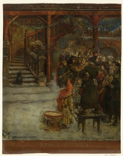 Gruppe av syngende og musikkskapende figurer av John Macallan Swan