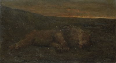 Sovende løve om natten av John Macallan Swan