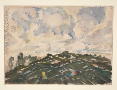 Land og himmel, Frankrike, 1908; eller The Hill av John Marin