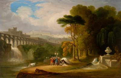 Alexander og Diogenes (olje om bord) av John Martin
