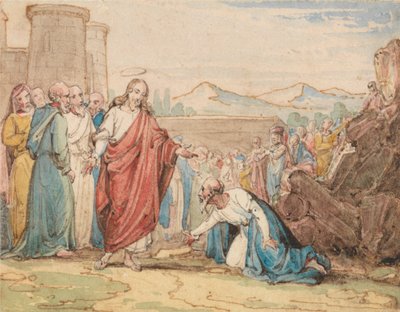 En eldre mann som begjærer Kristus av John Martin