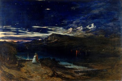 Arthur og Aegle i Happy Valley, 1849 av John Martin